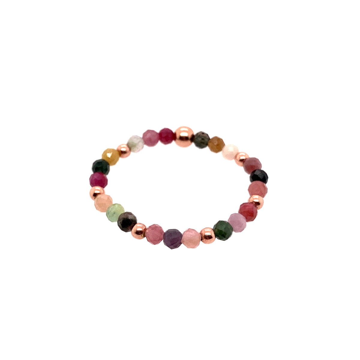 freudenschmuck duesseldorf edelsteinflexring versetzt 31 edelsteine silberperlen rosevergoldet 190 3 0081rg turmaline multicolor 1
