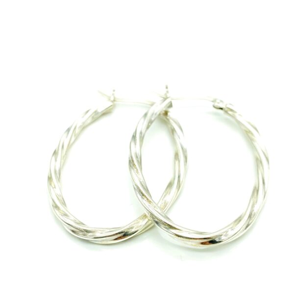 reudenschmuck-Duesseldorf-Creolen-oval-Kordelmuster-eingedreht-Stegverschluss-Sterlingsilber-160-4-0054S